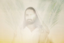 Jesus and palms 