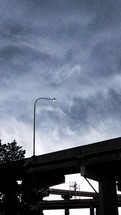 street light on an overpass 