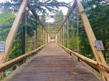 a rustic wooden bridge 