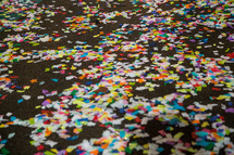 confetti on the floor