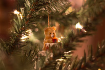 teddy bear Christmas ornament 
