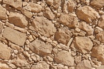 Stacked stone walls, Masada, Israel  