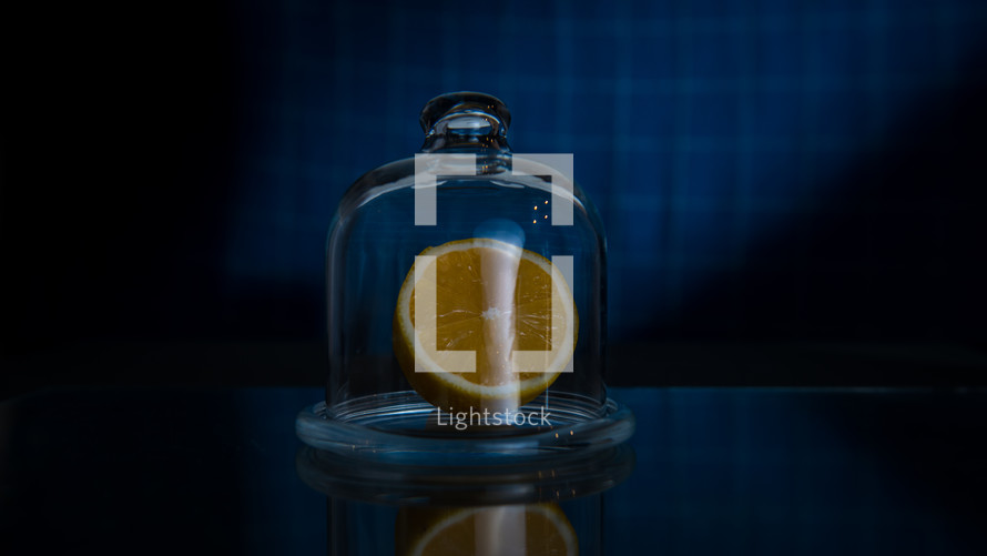 lemon in a glass jar 