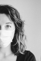 woman wearing a surgical mask 