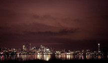 Seattle skyline at night 