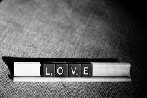 word love in scrabble pieces 