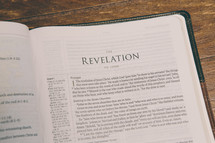 Bible opened to Revelation 