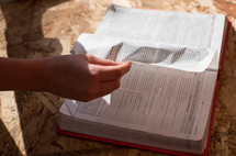 reading a Bible 