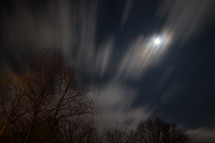 moon in the night sky 