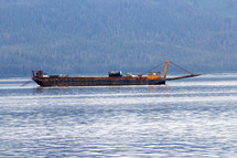 barge in a bay 