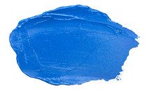 swatch of blue paint on a white background 