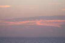 still sea at sunset 