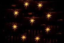 glowing Christmas stars 