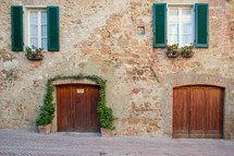 Flowery Windows In Pienza Tuscany