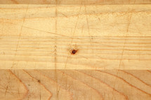 Cutting board with carving marks.