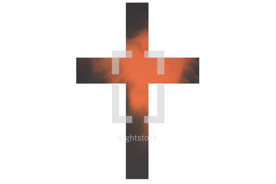Cross icon isolated on white background. Christian symbol. Vector illustration.