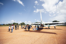 plane on a runway in Honduras 