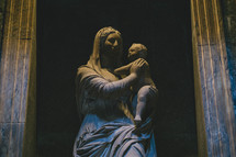 statue of Mary and baby Jesus 