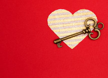 skeleton key and heart 