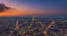 Paris at dusk 