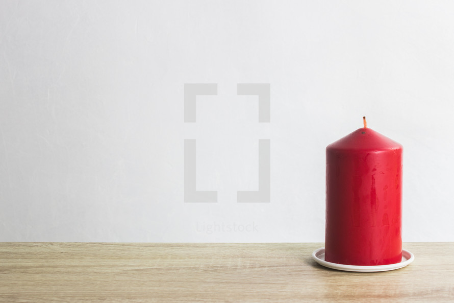 single red candle 