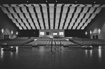 empty stage before a concert