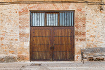 wooden exterior doors in Nuevo Baztan, Spain 