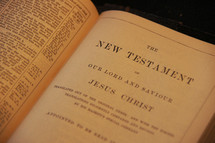 Open Bible in the New Testament