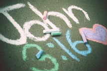 John 3:16 in chalk