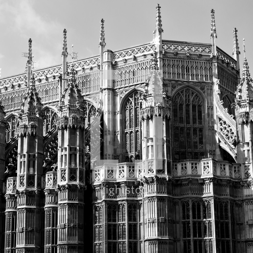 ornate detail on a cathedral in London 