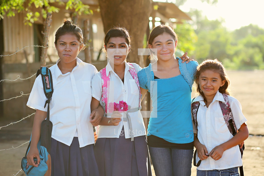 girl students posing for a picture 