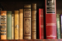 books on a bookshelf 