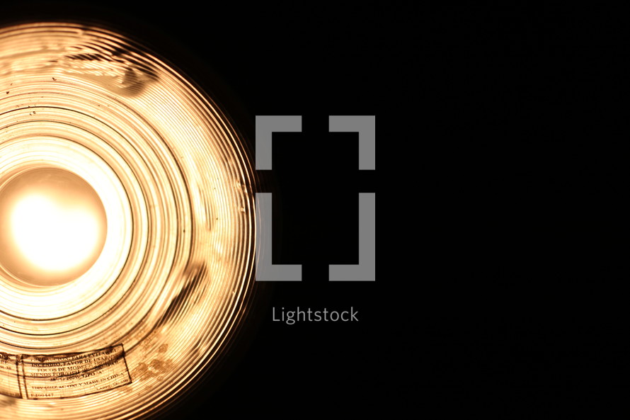 lightbulb in a lamp 