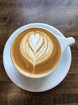 heart shape creamer in coffee