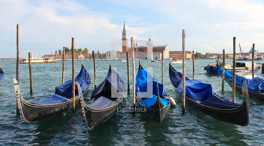Gondolas in Venice 