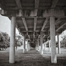 under a bridge