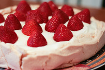 strawberries on a cake 