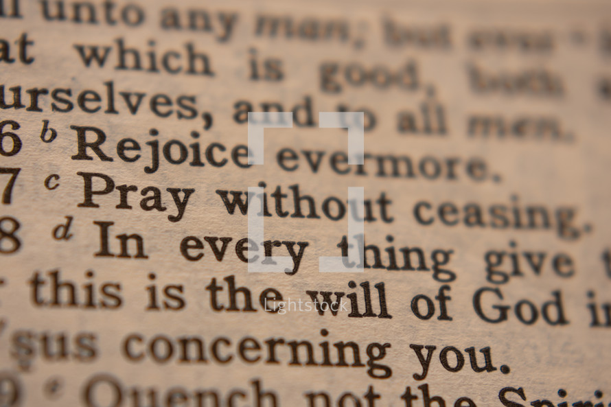 Pray without ceasing 