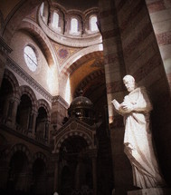 A statue in a French cathedral