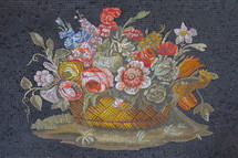 mosaic tile flower basket 