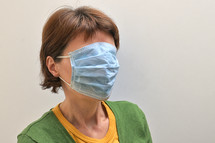 Concept Woman With Medical, Surgical Mask Cover On Her Face