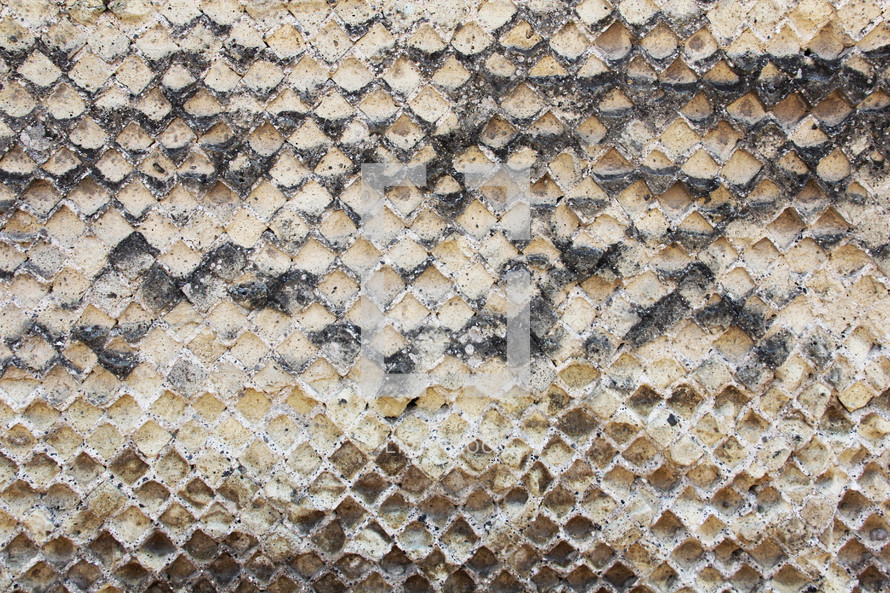 Snake skin looking mosaics on an ancient Roman floor