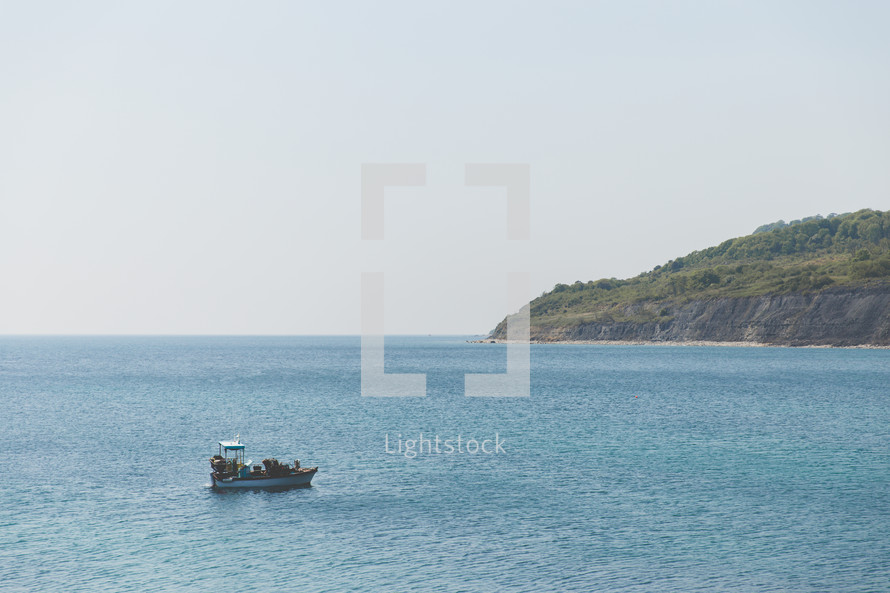 fishing boat on the water 