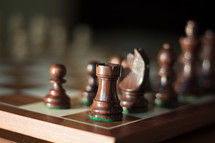 wooden chess board 