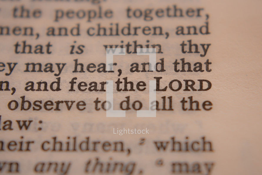 fear the Lord 