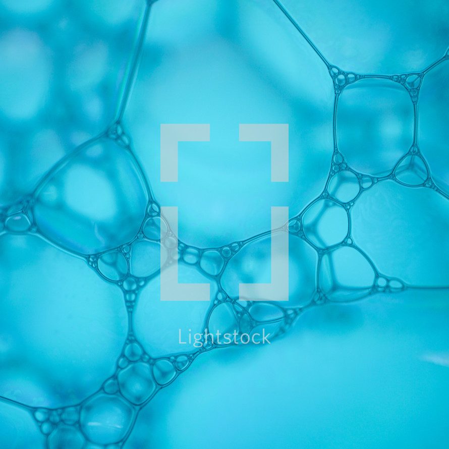 blue soap bubbles, blue abstract background