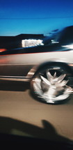 rims on the wheel of a car 