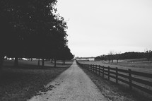 country road and fence line 