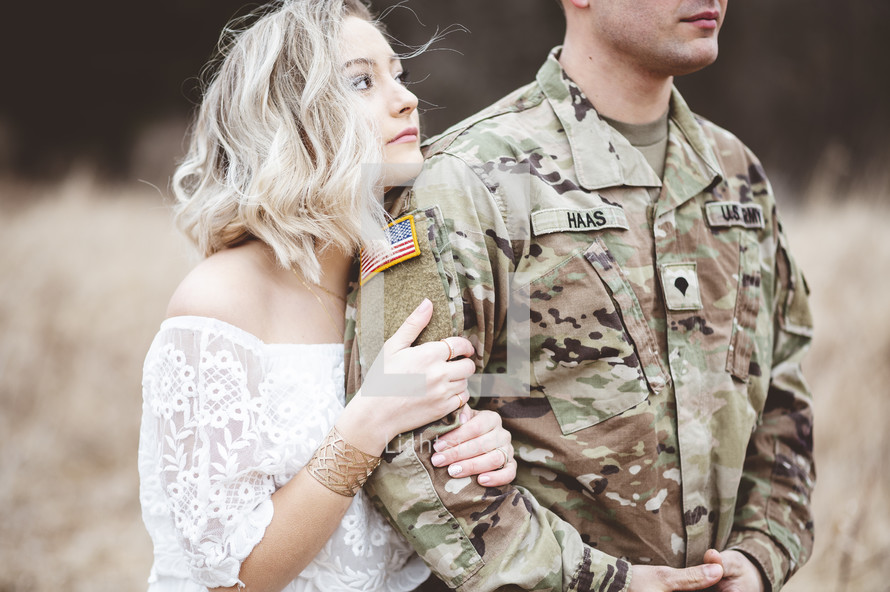 military couple portrait 