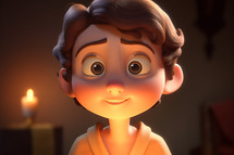 A boy in 3D style